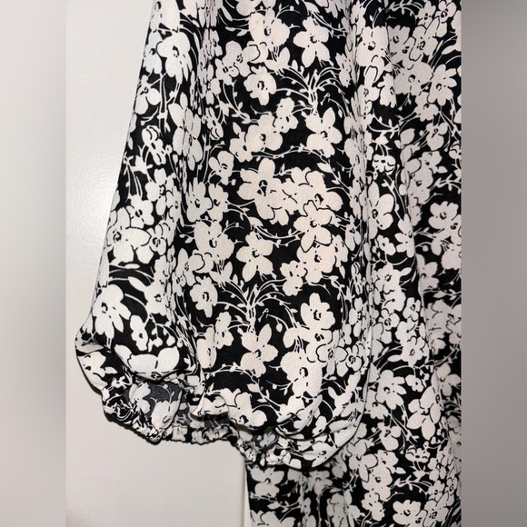 Max Studio Women 3X Chiffon Ethereal Floral Faux Wrap Blouse‎ Cottagecore - Picture 4 of 8